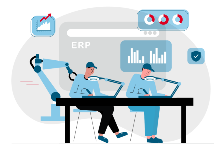 ERP Auftragsfertigung Illustration