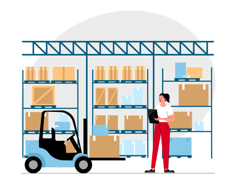 ALPHAPLAN Illustration für die Abteilung Logistik