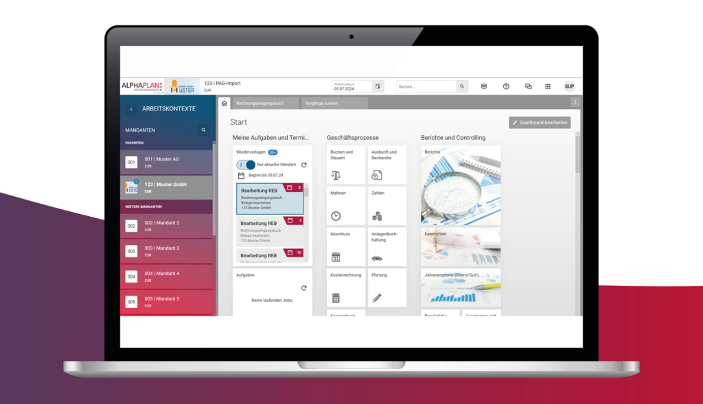 Screenshot ALPHAPLAN Rechnungswesen Mandanten
