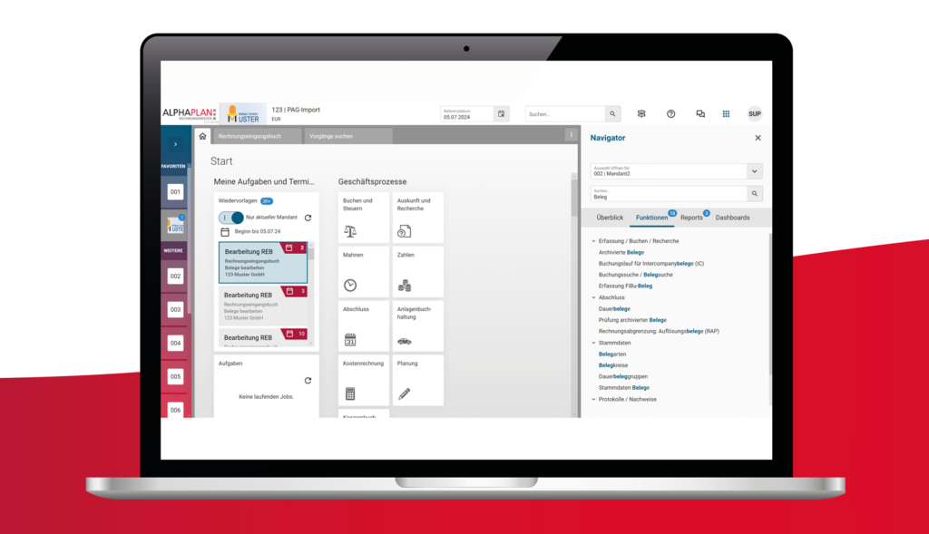 Screenshot ALPHAPLAN Rechnungswesen Navigator