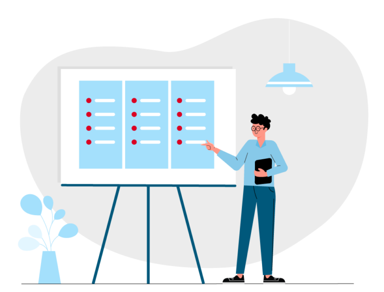 ALPHAPLAN Illustration für den Überblick in der Abteilung Einkauf